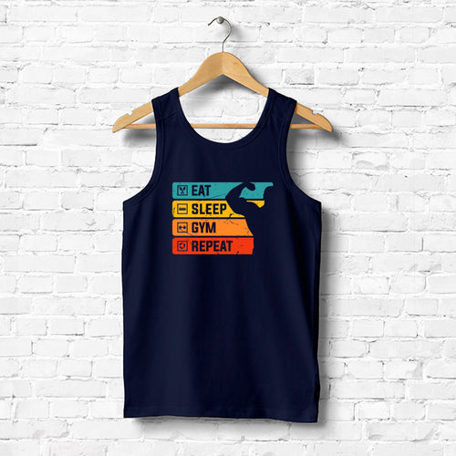 "EAT, SLEEP, GYM, REPEAT", Men's Vest - FHMax.com