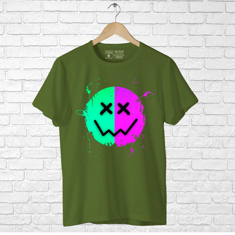 "NEON SMILEY", Boyfriend Women T-shirt - FHMax.com