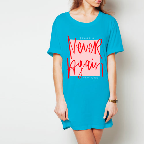 "NEVER AGAIN", Boyfriend Women T-shirt - FHMax.com