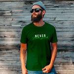 "NEVER LOOK BACK", Men's Half Sleeve T-shirt - FHMax.com