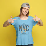 "NEW YORK CITY", Women Half Sleeve T-shirt - FHMax.com