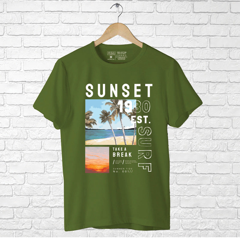 "SUNSET", Men's Half Sleeve T-shirt - FHMax.com