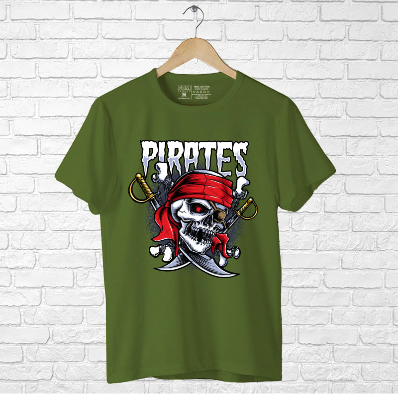 "PIRATES", Men's Half Sleeve T-shirt - FHMax.com