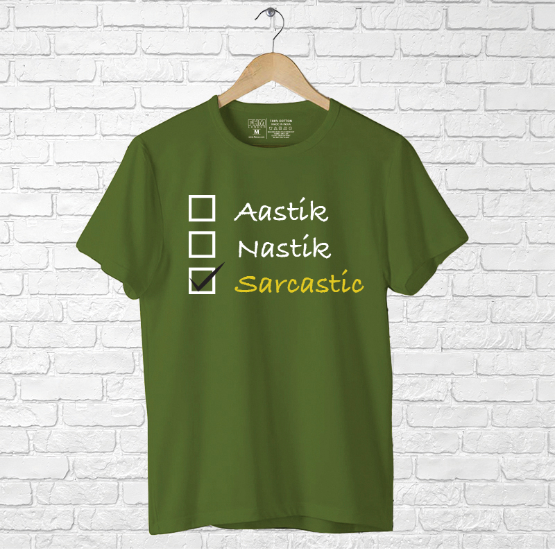 Aastik, Nastik, Sarcastic, Men's Half Sleeve Tshirt - FHMax.com
