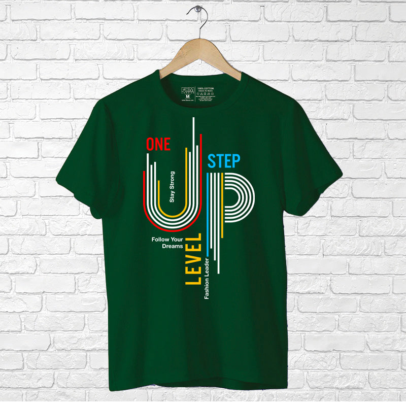 "ONE LEVEL UP", Men's Half Sleeve T-shirt - FHMax.com