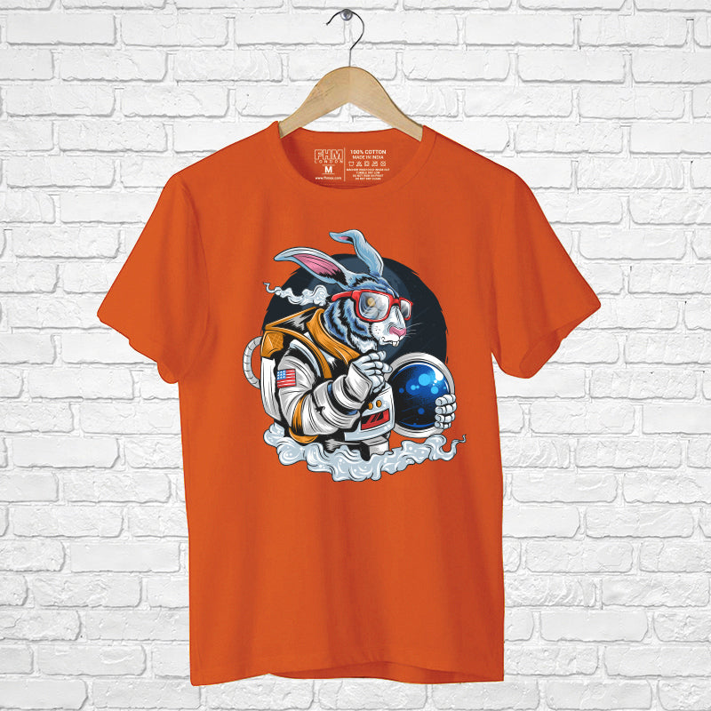 "RABBIT ASTRONAUT", Men's Half Sleeve T-shirt - FHMax.com