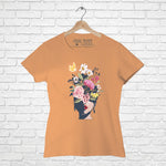 "FLOWERS", Women Half Sleeve T-shirt - FHMax.com