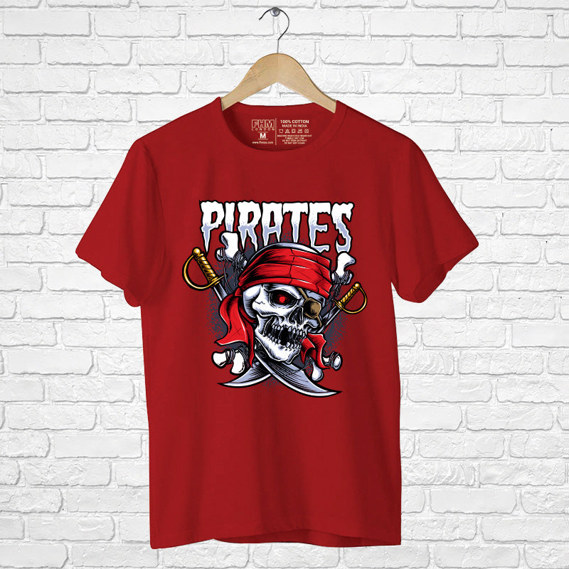 "PIRATES", Men's Half Sleeve T-shirt - FHMax.com