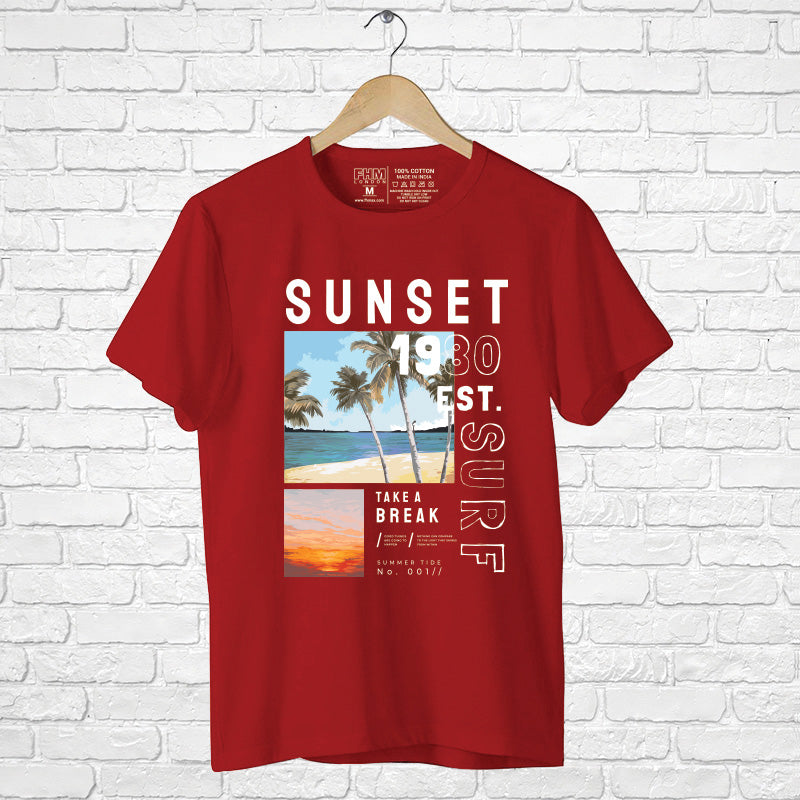 "SUNSET", Men's Half Sleeve T-shirt - FHMax.com