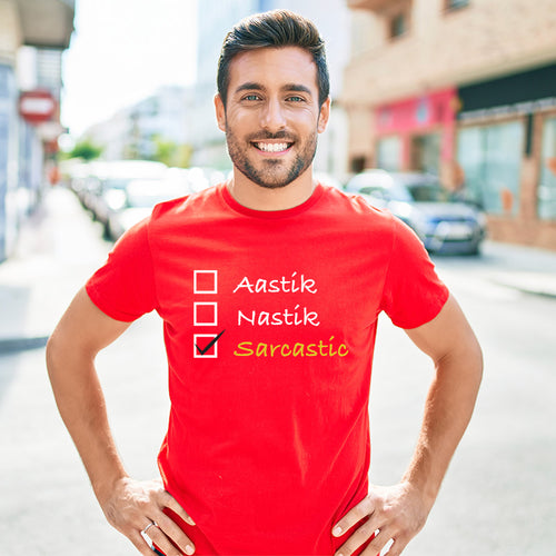 Aastik, Nastik, Sarcastic, Men's Half Sleeve Tshirt - FHMax.com