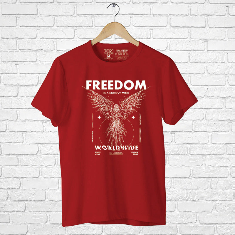 Freedom is a state of mind, Men's Half Sleeve T-shirt - FHMax.com