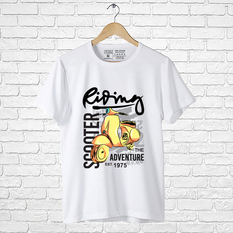 "RIDING SCOOTER", Boyfriend Women T-shirt - FHMax.com