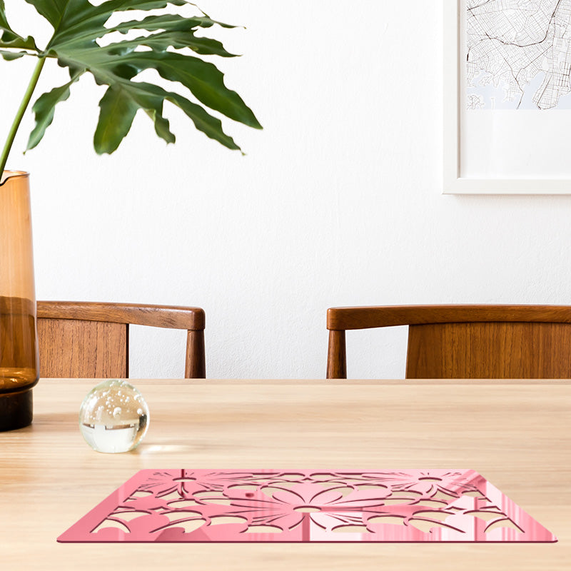 Flower design, Acrylic Mirror Table Mat - FHMax.com