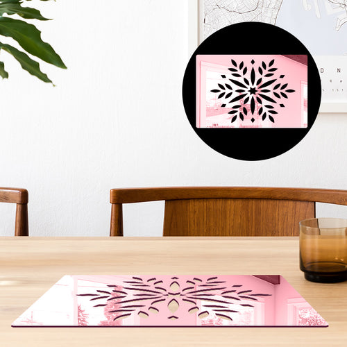 Snowflake, Acrylic Mirror Table Mat - FHMax.com