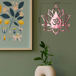Om in Lotus, Acrylic Mirror wall art - FHMax.com