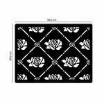 Rose pattern, Acrylic Mirror Table Mat - FHMax.com