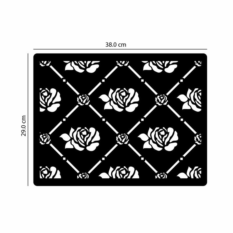 Rose pattern, Acrylic Mirror Table Mat - FHMax.com