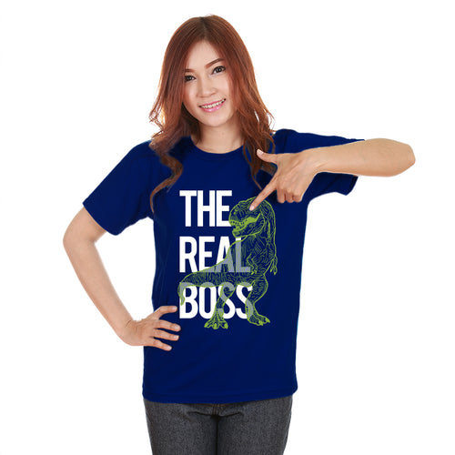 "THE REAL BOSS", Boyfriend Women T-shirt - FHMax.com