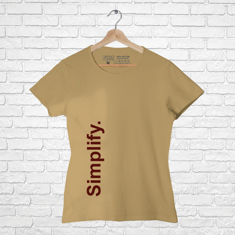 "SIMPLIFY", Women Half Sleeve T-shirt - FHMax.com