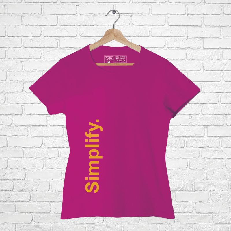 "SIMPLIFY", Women Half Sleeve T-shirt - FHMax.com