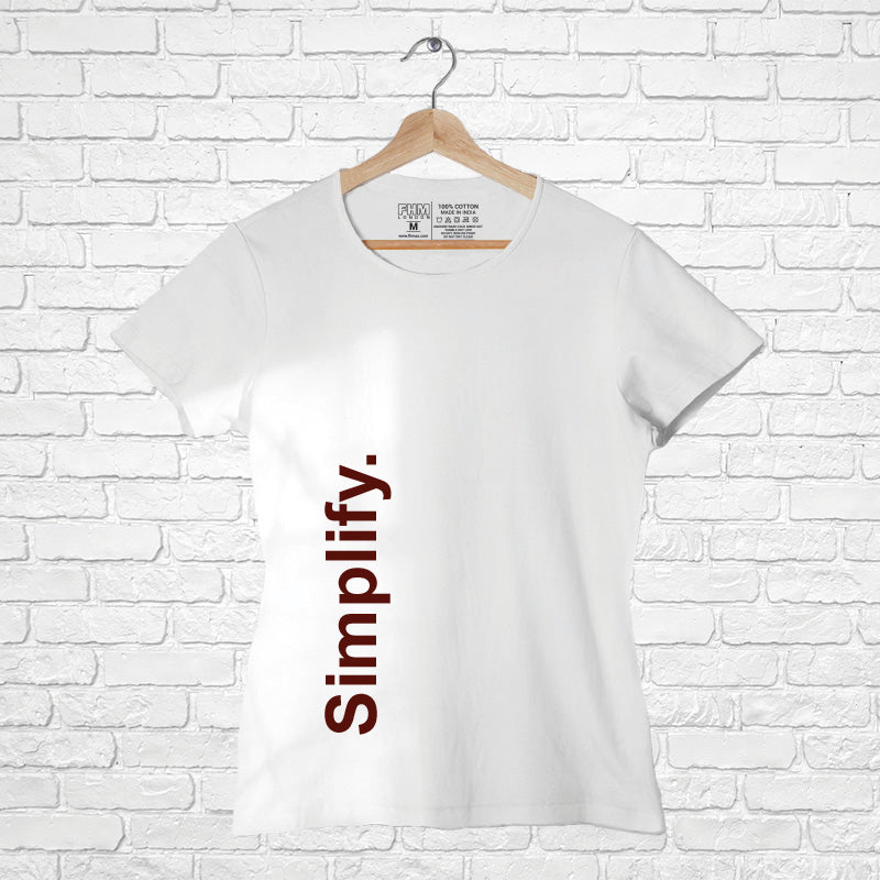 "SIMPLIFY", Women Half Sleeve T-shirt - FHMax.com