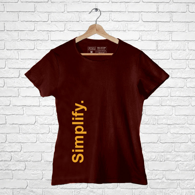 "SIMPLIFY", Women Half Sleeve T-shirt - FHMax.com