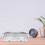 Laser Cutting Flower Engraving Design, One Acrylic Mirror tissue box with 100 X 2 Ply tissues (2+ MM) - FHMax.com