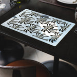 Floral Pattern, Acrylic Mirror Table Mat - FHMax.com