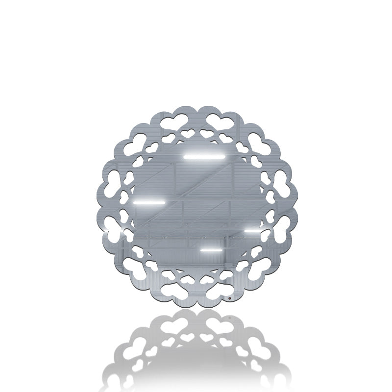 Hearts in round shape, Acrylic Mirror Coaster (2+ MM) - FHMax.com