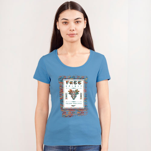 "FREE SPIRIT", Women Half Sleeve T-shirt - FHMax.com