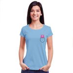 Side Pocket, Women Half Sleeve Tshirt - FHMax.com