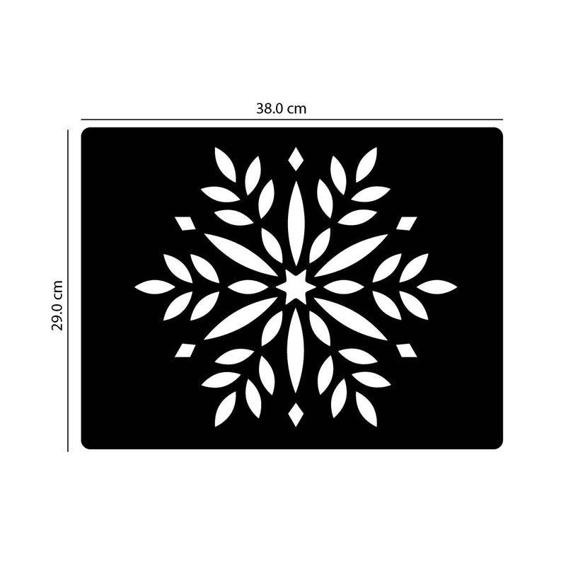 Snowflake, Acrylic Mirror Table Mat - FHMax.com