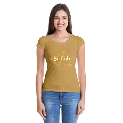 "SO CUTE", Women Half Sleeve T-shirt - FHMax.com