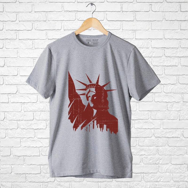 "STATUE OF LIBERTY", Men's Half Sleeve T-shirt - FHMax.com