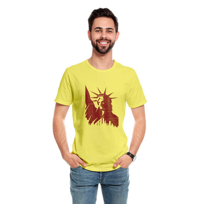 "STATUE OF LIBERTY", Men's Half Sleeve T-shirt - FHMax.com