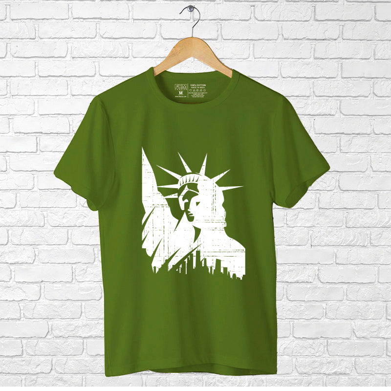"STATUE OF LIBERTY", Men's Half Sleeve T-shirt - FHMax.com