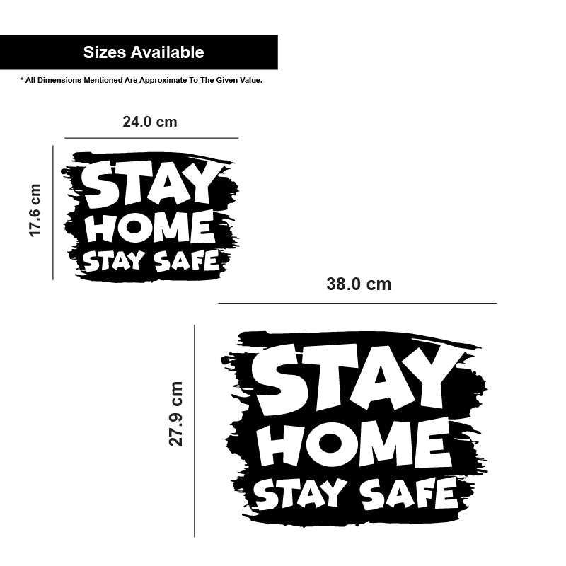"STAY HOME, STAY SAFE", Acrylic Mirror wall art - FHMax.com