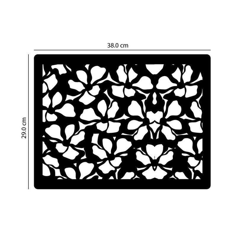Vector flower pattern, Acrylic Mirror Table Mat - FHMax.com