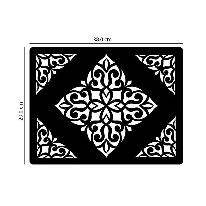 Vintage seamless pattern, Acrylic Mirror Table Mat - FHMax.com