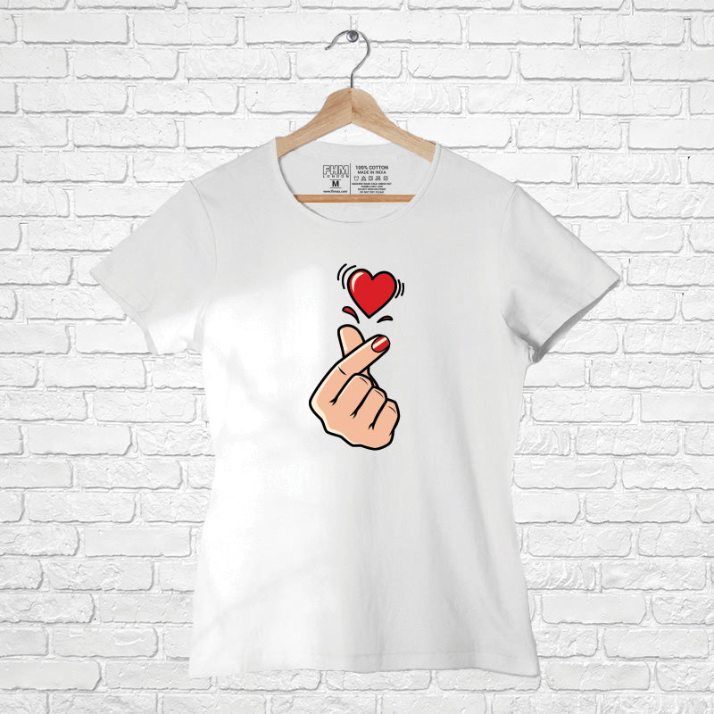 "KOREAN HEART", Women Half Sleeve T-shirt - FHMax.com