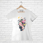 "FLOWERS", Women Half Sleeve T-shirt - FHMax.com