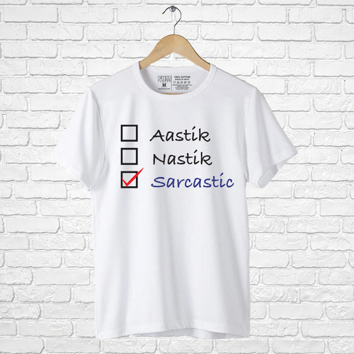 Aastik, Nastik, Sarcastic, Men's Half Sleeve Tshirt - FHMax.com