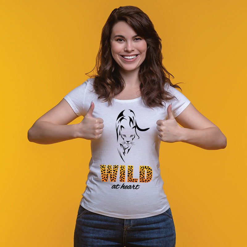 Wild at heart, Women Half Sleeve T-shirt - FHMax.com