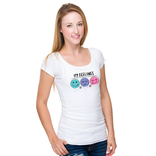 "My Feelings" , Women Half Sleeve Tshirt - FHMax.com