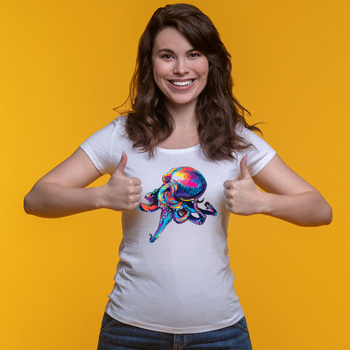 Octopus, Women Half Sleeve Tshirt - FHMax.com