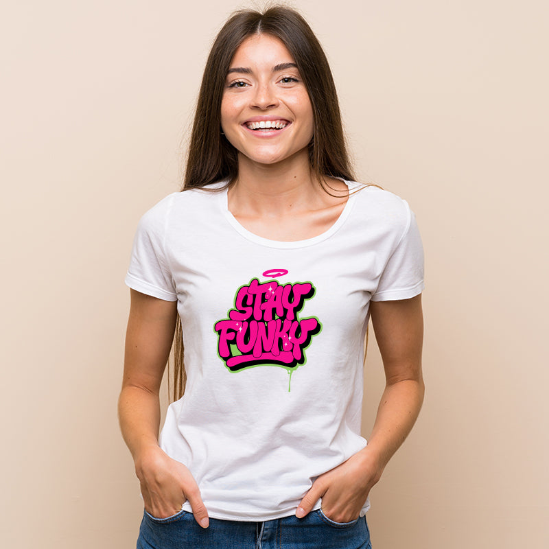 Stay Funky, Women Half Sleeve Tshirt - FHMax.com