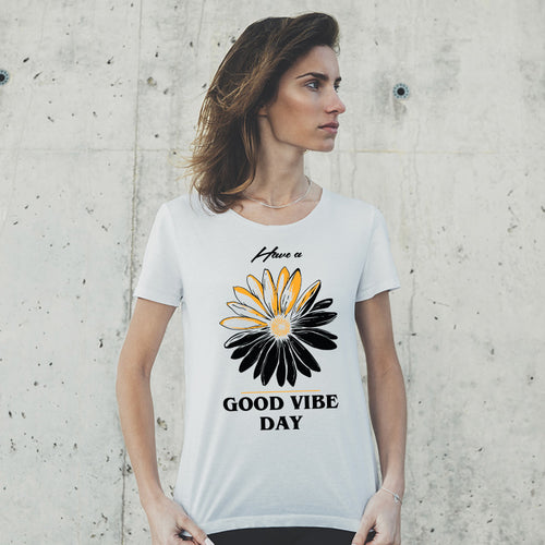 Good vibe day, Women Half Sleeve T-shirt - FHMax.com