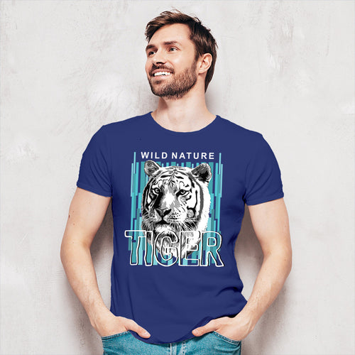 "TIGER", Men's Half Sleeve T-shirt - FHMax.com