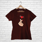 "KOREAN HEART", Women Half Sleeve T-shirt - FHMax.com