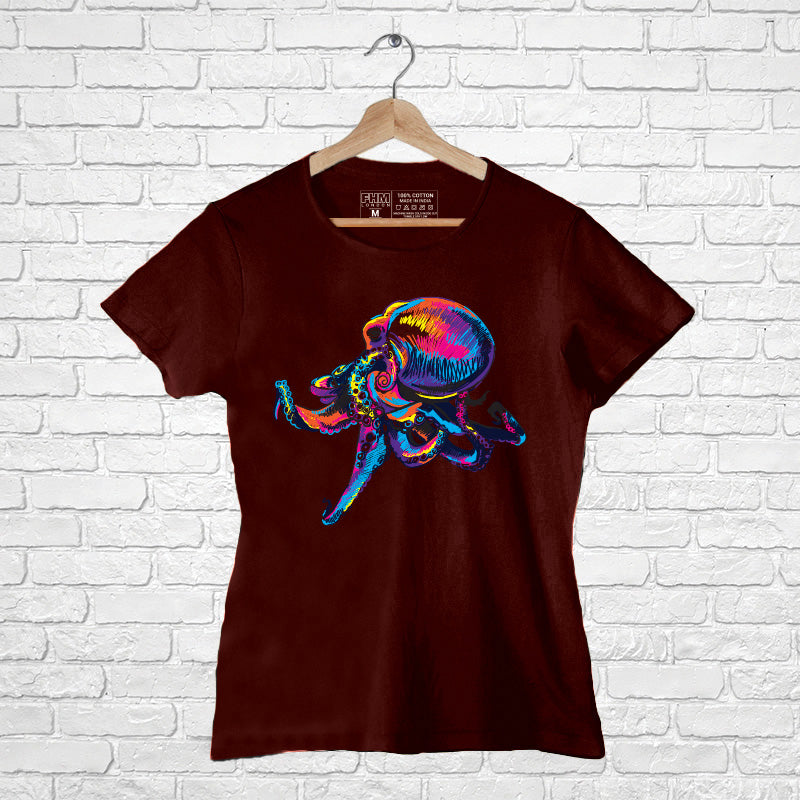 Octopus, Women Half Sleeve Tshirt - FHMax.com